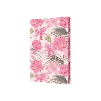 Oberthur Malaga - Carnet de notes souple - A5 - ligné - 200 pages - pivoines