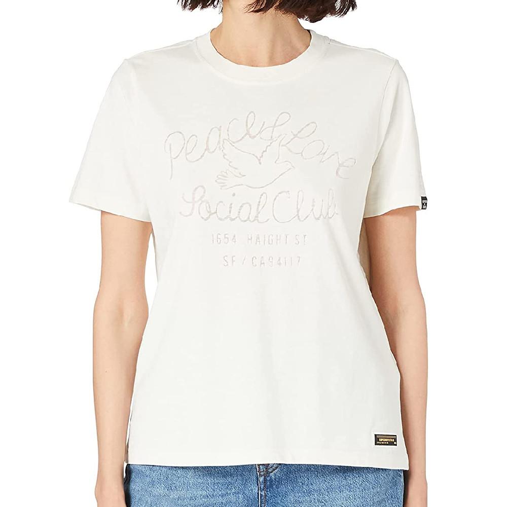 Superdry T-shirt Écru Femme Superdry Military