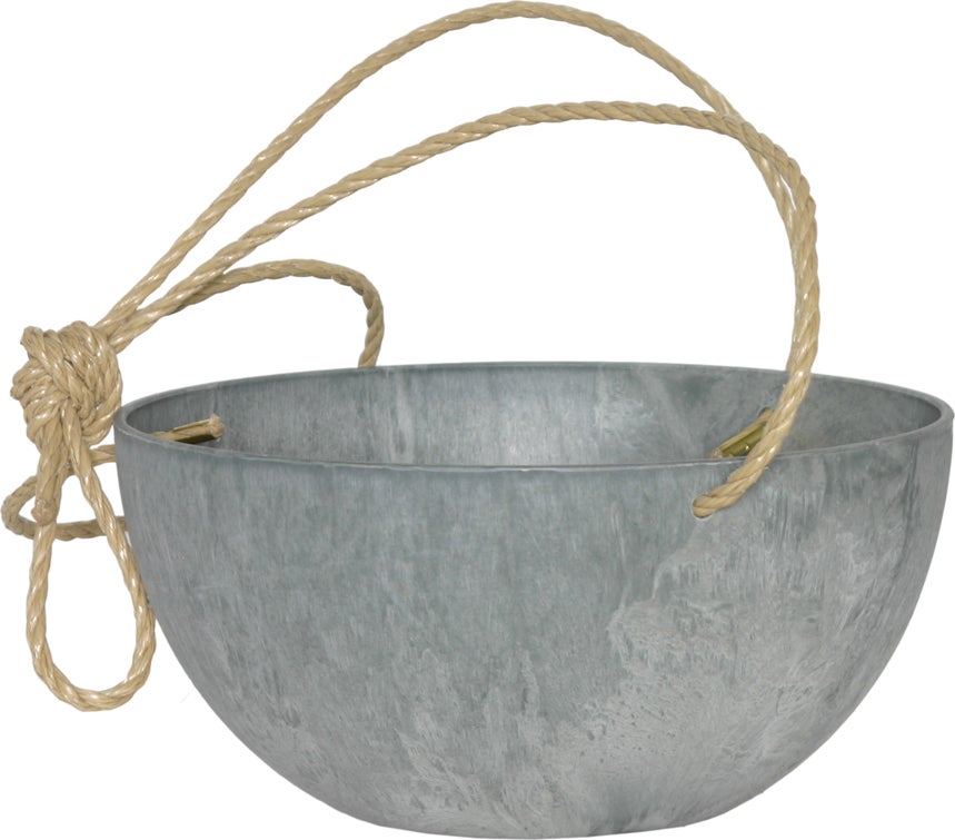 Artstone hangpot Fiona D 25 H 12 cm grijs