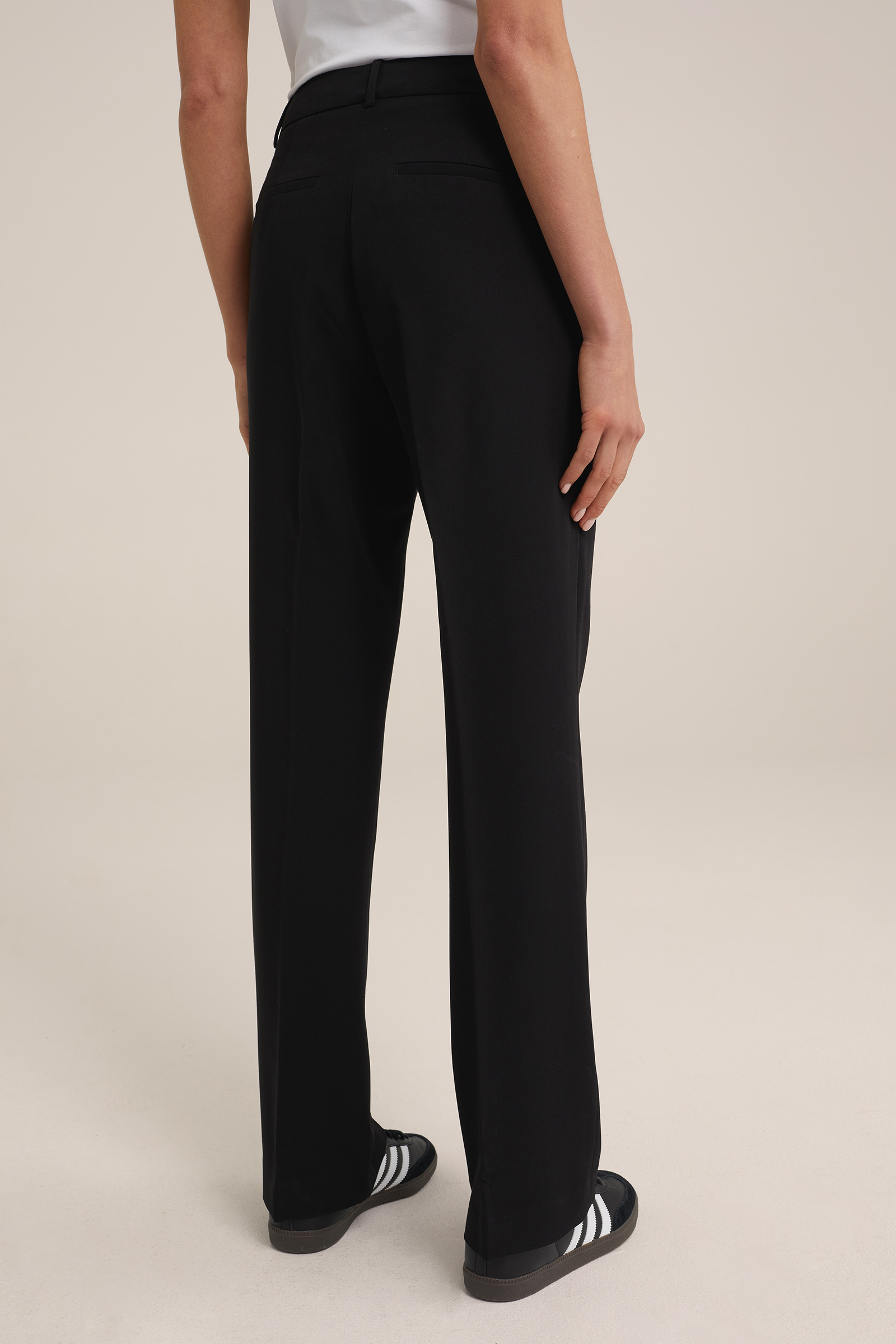 flared pantalon WE Fashion Zwart