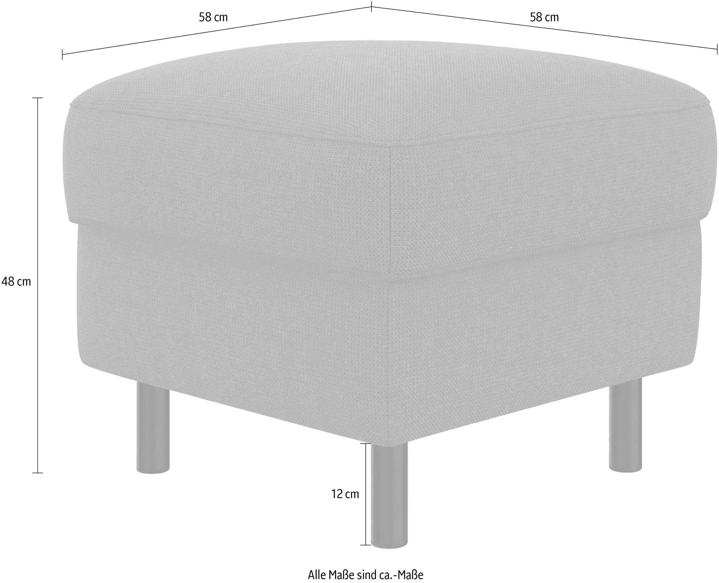 sit&more Stauraumhocker »Sinatra« Sitzfläche ist abnehmbar, mattschwarze Metallfüsse