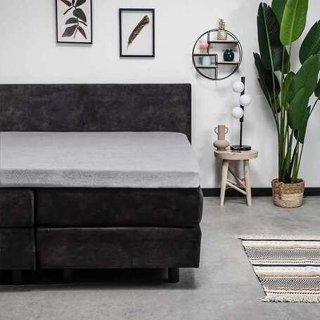 Hoeslaken Luxe Badstof - Topper - Lichtgrijs