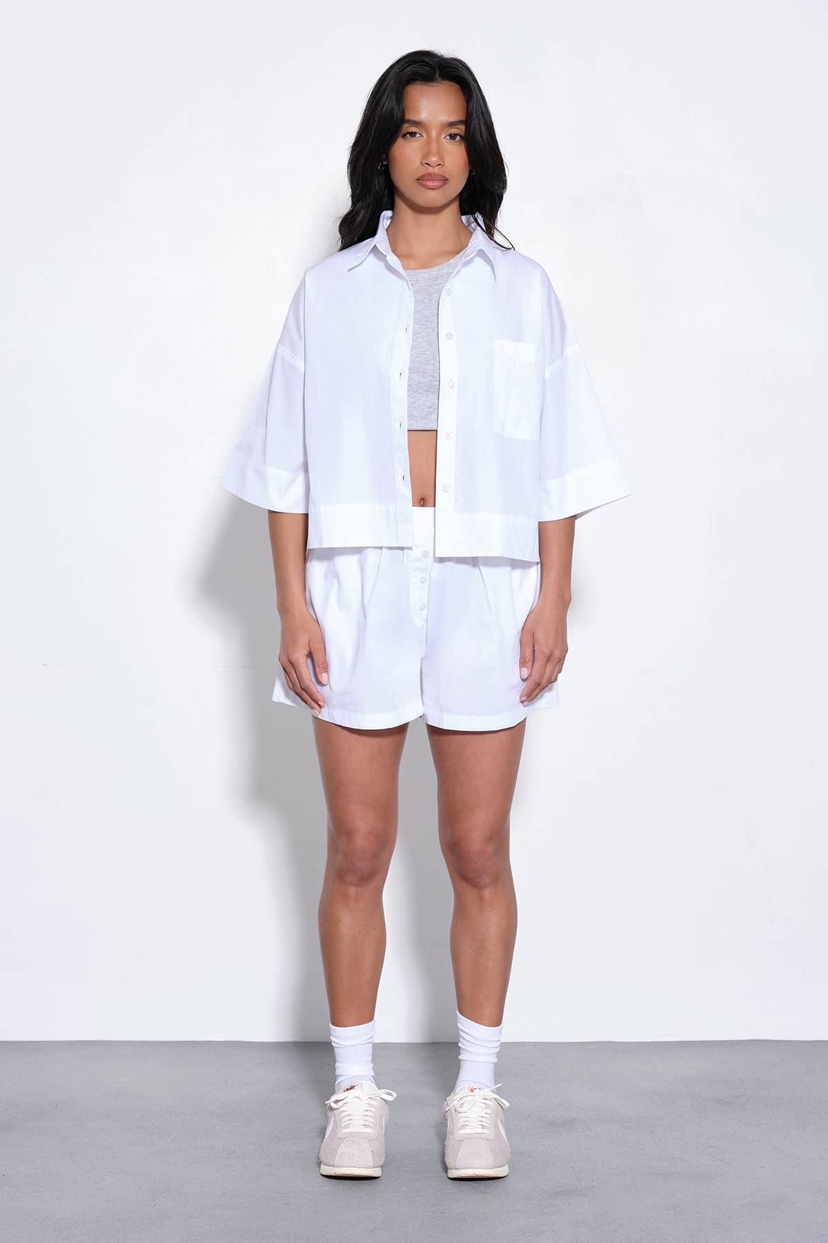 Chemise Courte Popeline Coupe Boxy Dsgn Studio