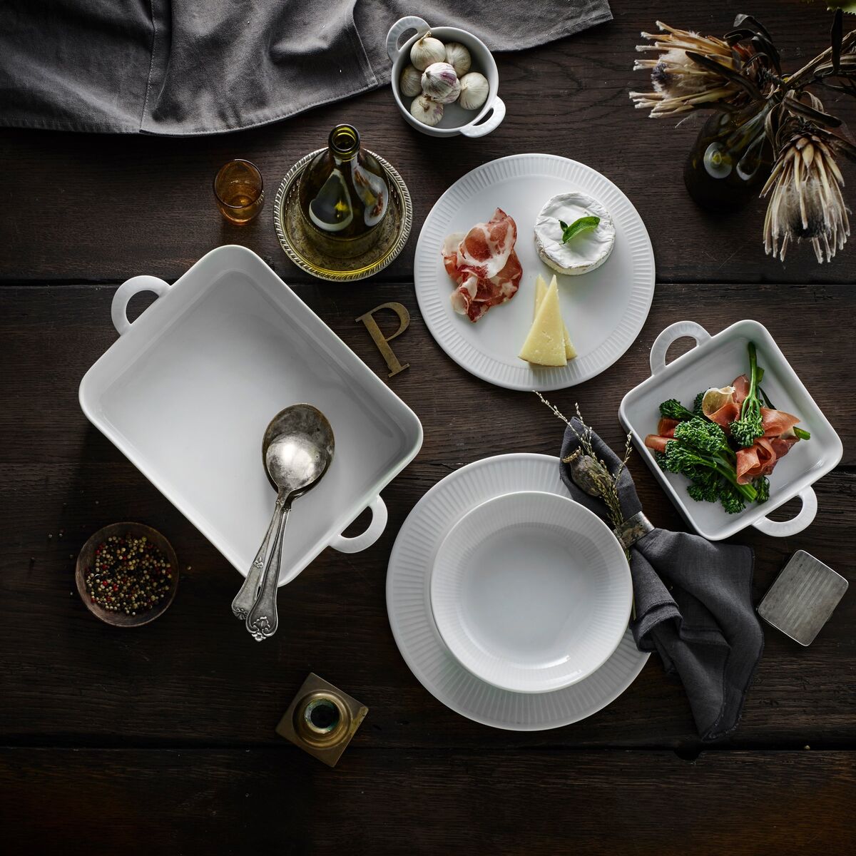 Gastronomi Toulouse Kvadratisk Fat Hvit 17,5 cm
