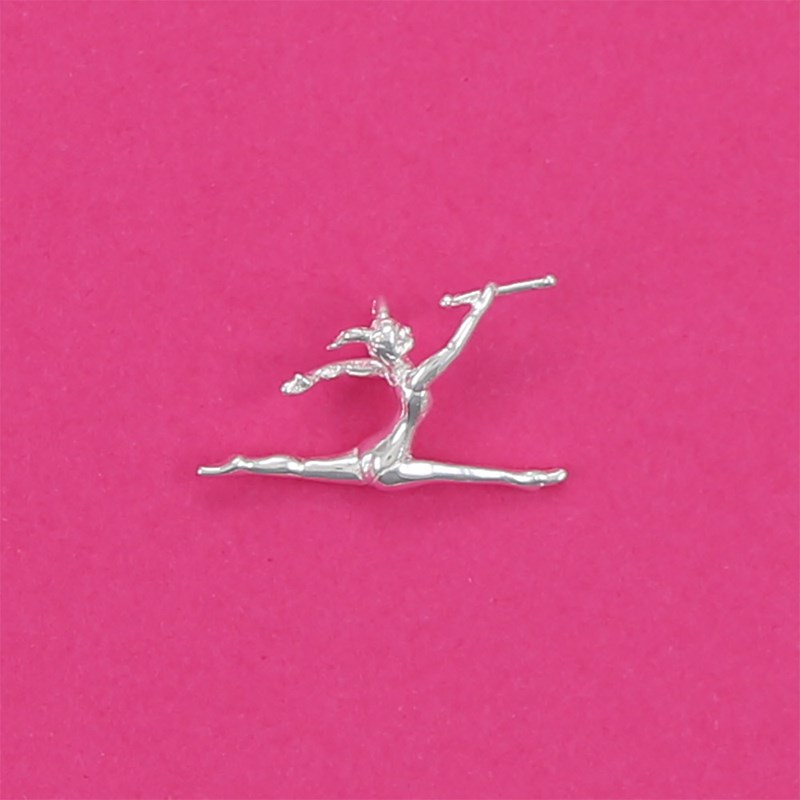 Pendentif twirling bâton saut - Argent massif