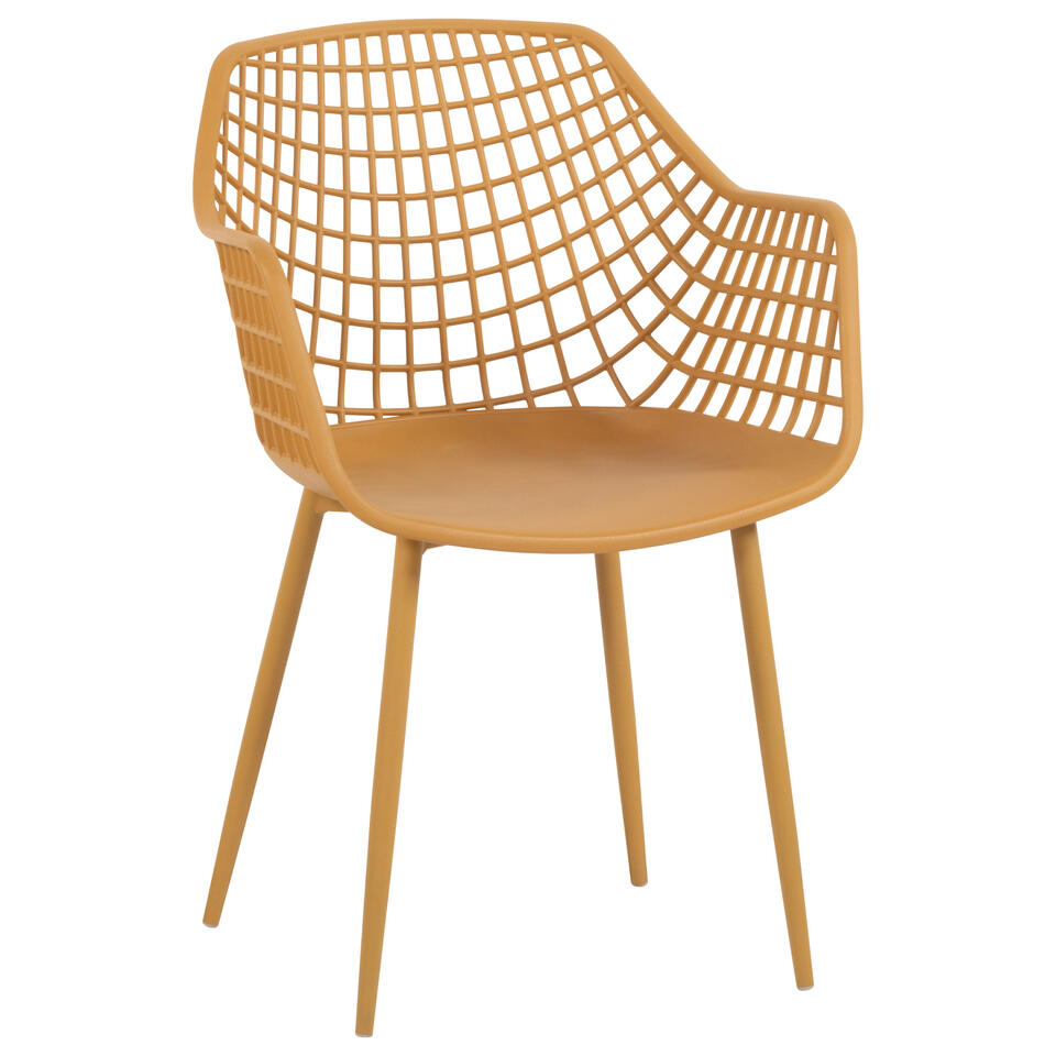 Kuipstoel Webbing Okergeel