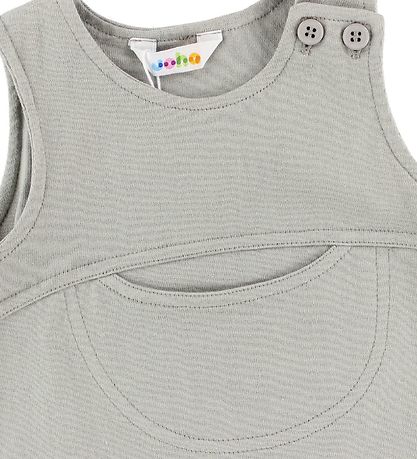 Joha Kleid - Baumwolle - Grau m. Tasche