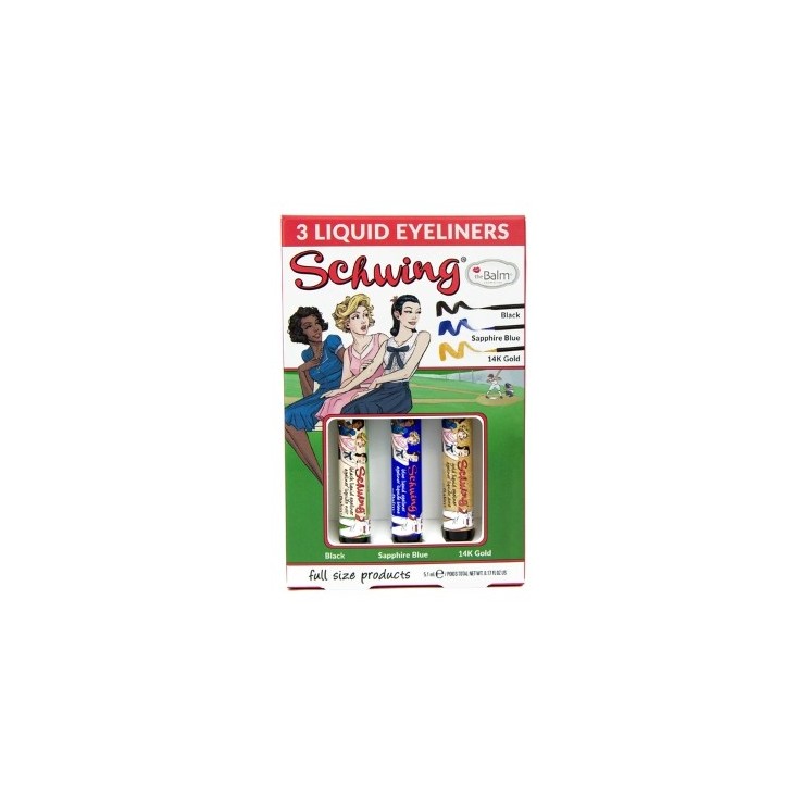 theBalm Schwing! Holiday Trio Set mit drei Eyelinern: Black , Blue , Gold 3x1,7 ml