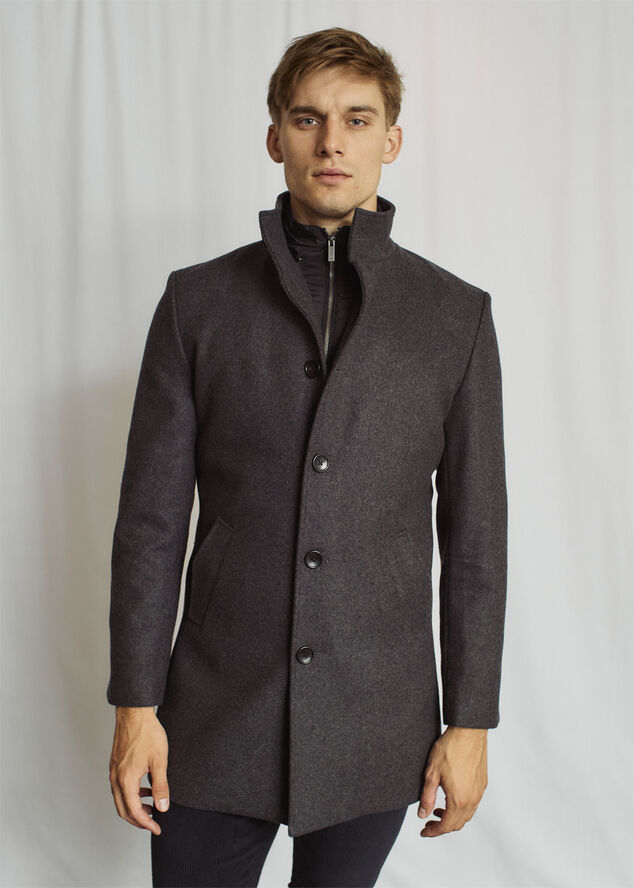 Bruun & Stengade BS Ontario Slim Fit Coat Dark grey