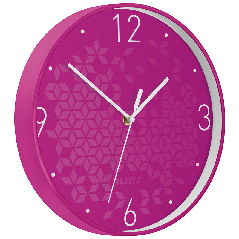 Leitz WOW Wanduhr, pink