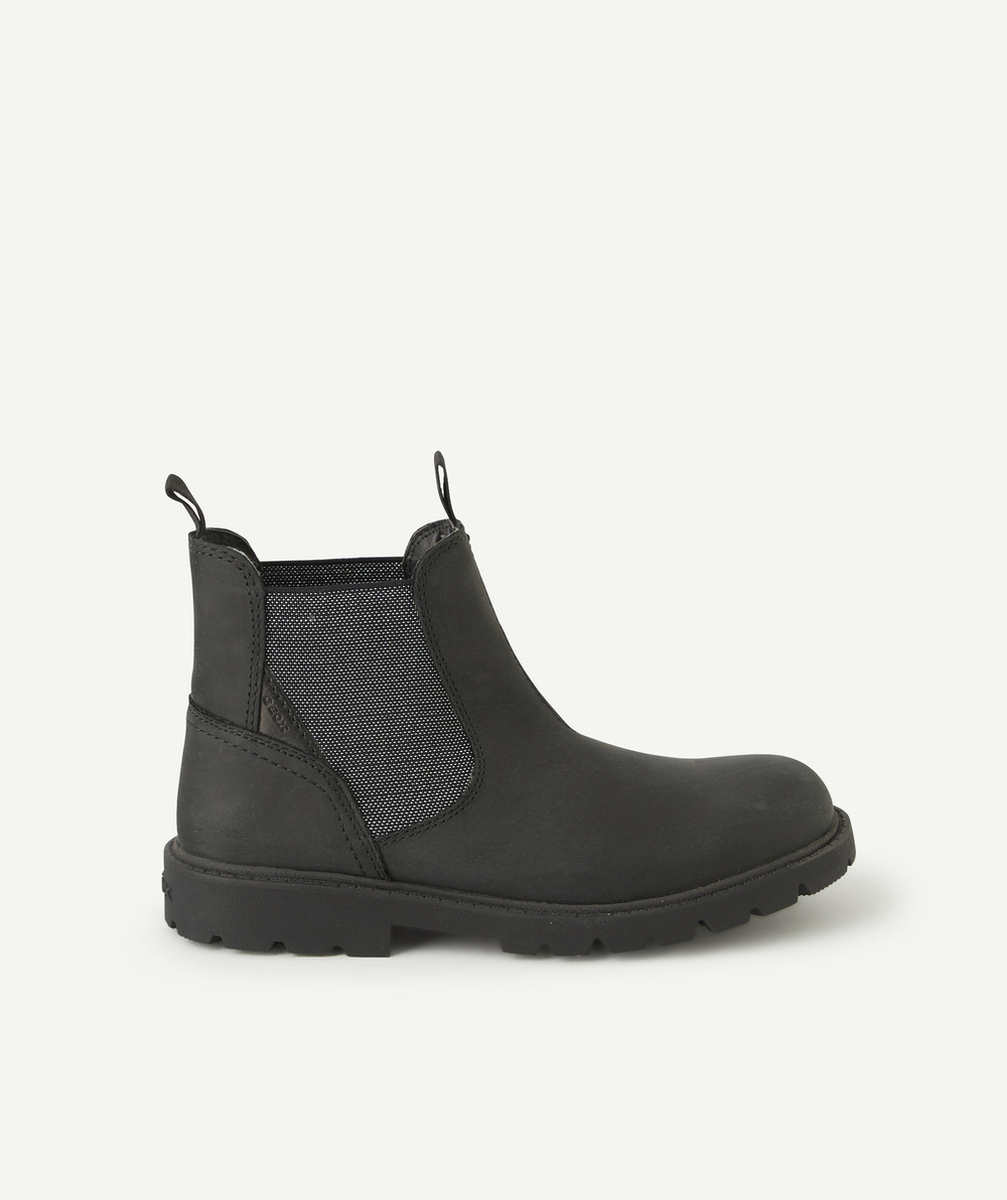 GEOXBOTTINES SHAYLAX FILLE EN CUIR NOIR