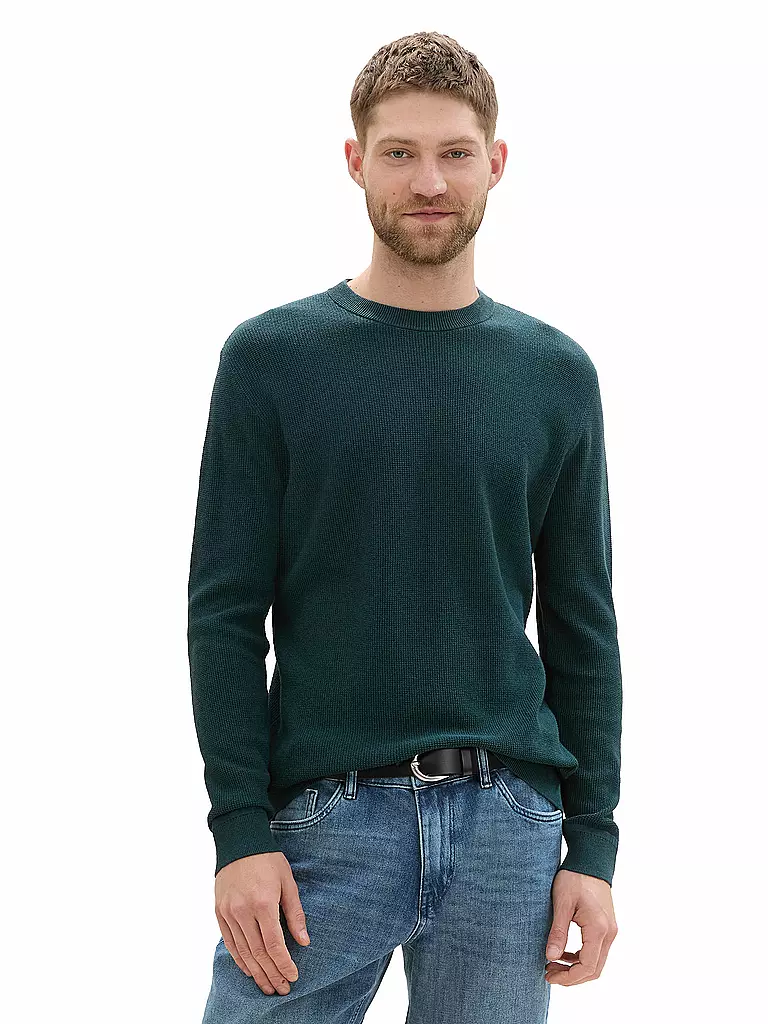 TOM TAILOR Pullover dunkelgrün