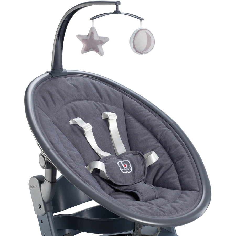 babyGO Hochhstuhl-Set Newborn Family Grey  Grey