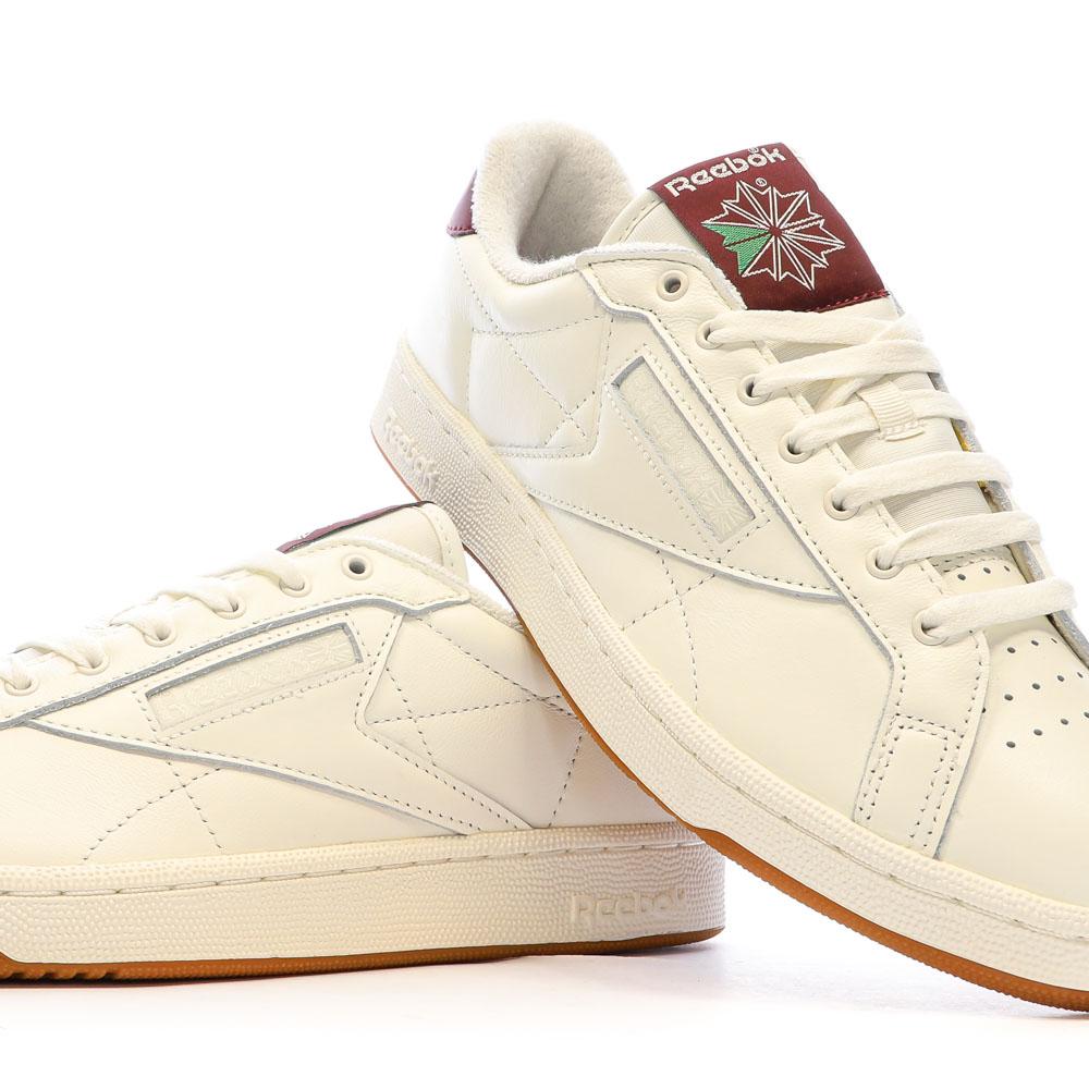 Reebok Baskets Blanches/Bordeaux Homme Reebok Club Grounds