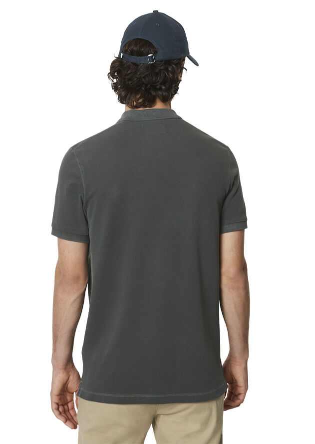 Marc O’Polo Polo, short sleeve, button placket, Pirate black