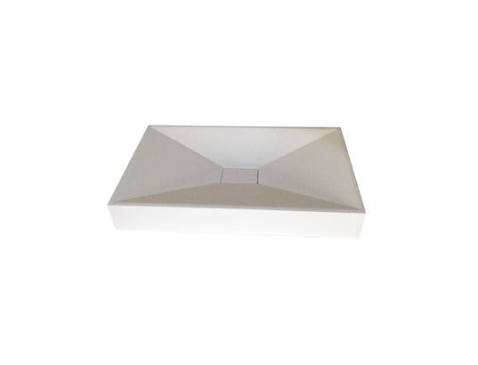 AMBRA - Vasque à poser 60 cm en solid surface rectangulaire en solid...