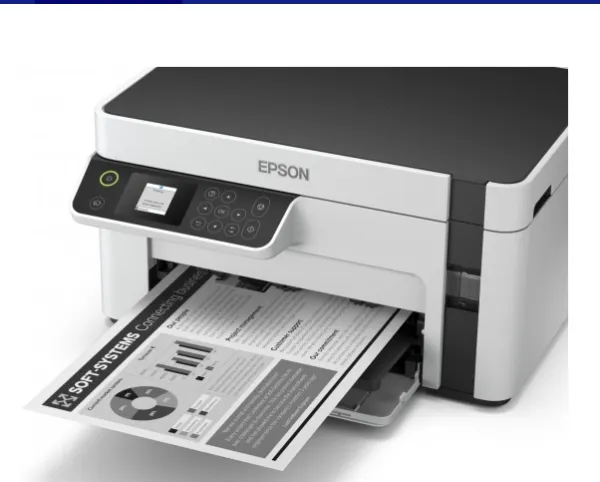 Epson EcoTank ET-M2120 - Multifunktionsprinter - S/H - blækprinter - A4/Legal (medie) - op til 15 spm (udskriver) - 150 ark - USB, Wi-Fi - hvid