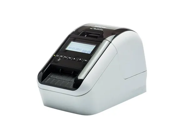 Brother QL-820NWBc - Etiketprinter - to-farvet (monokrom) - direkte termisk - Rulle (6,2 cm) - 300 x 600 dpi - op til 110 etiketter/min. - Bluetooth 5.2, USB, Wi-Fi(n), LAN - skærer - blank hvid, sort