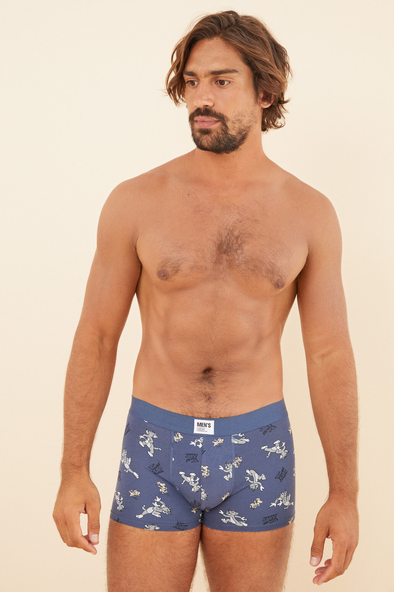Pacote com 2 cuecas boxer de algodão do Tom e Jerry
