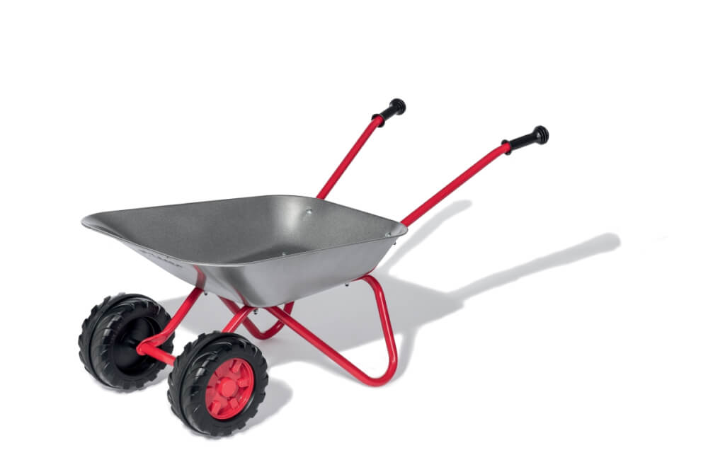 rollyToys Metallschubkarre mit 2 Vorderreifen