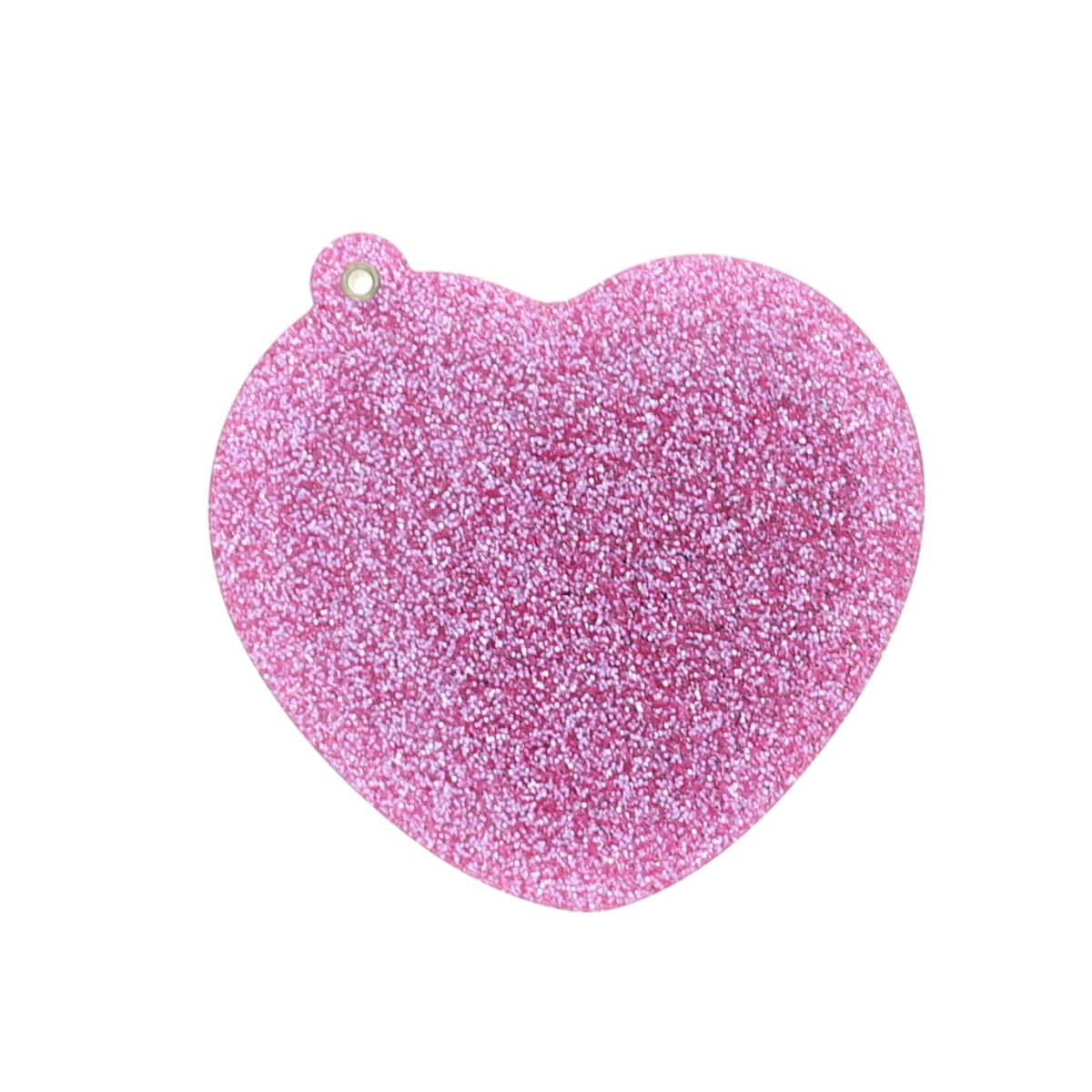 Miroir de poche cœur rose à paillettes Roodoudou