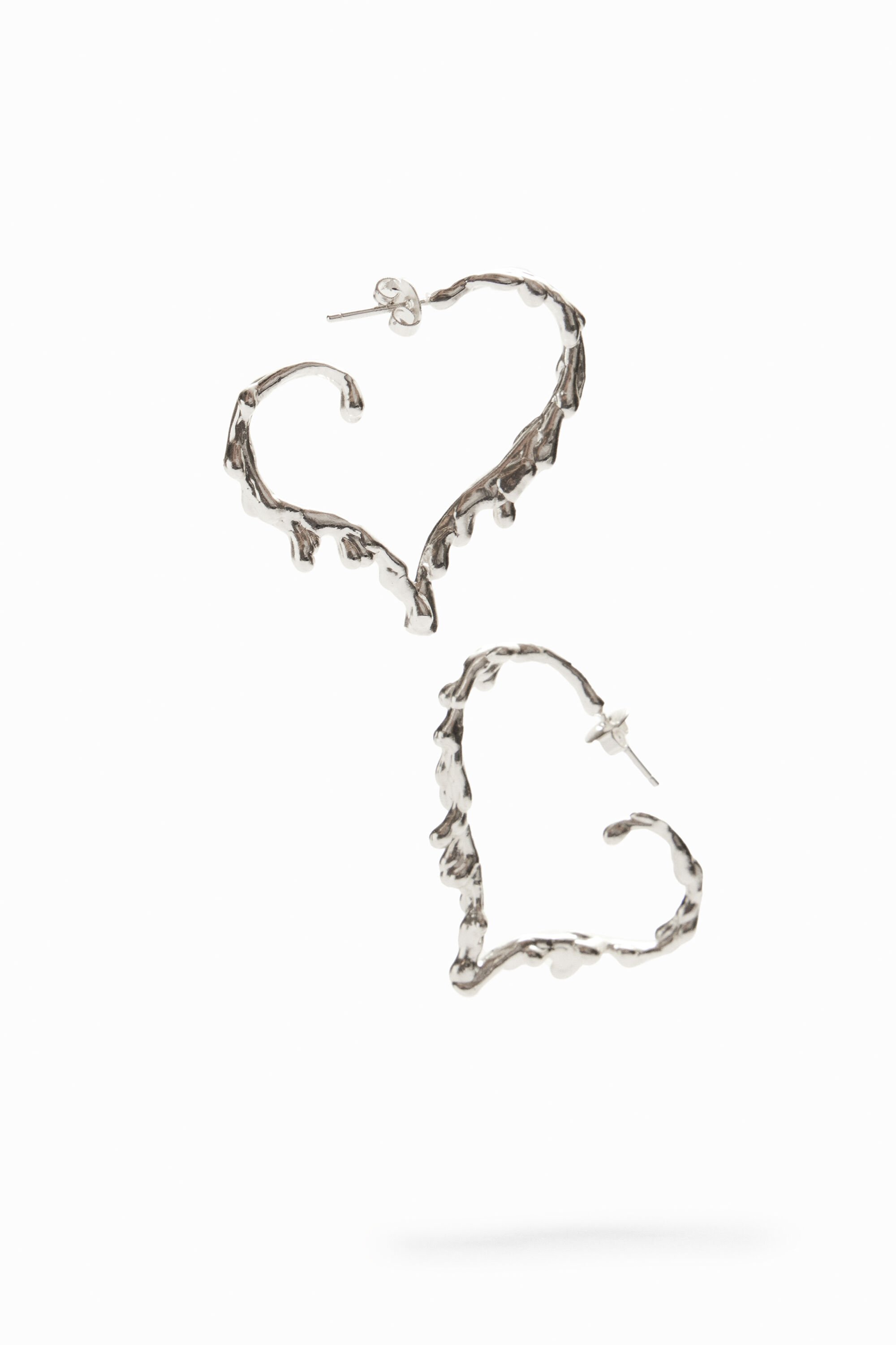 Boucles d'oreilles cœur plaquées argent Zalio