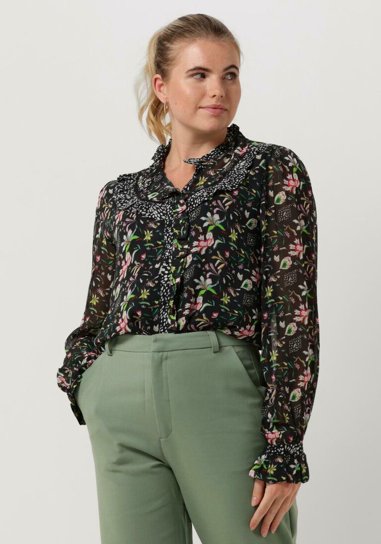 POM AMSTERDAM antraciet pom amsterdam blouse blouse 7042