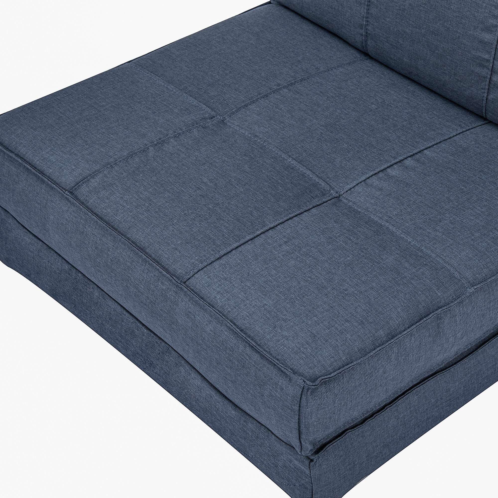 HOMCOM Bodensofa mit Sitzkissen blau 61L x 73B x 58H cm