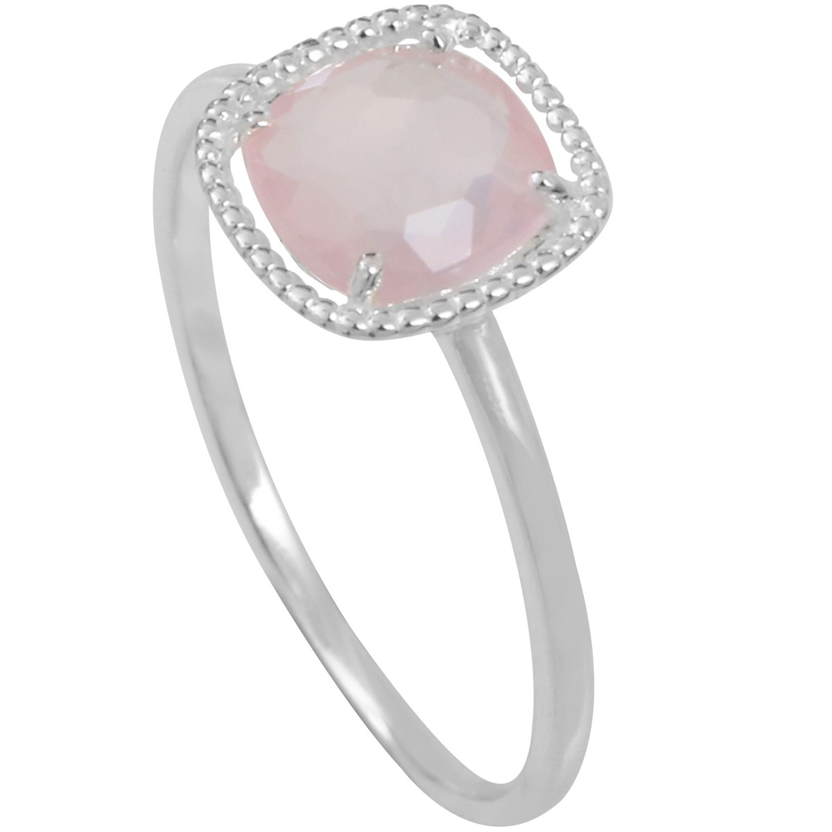 Bague - Argent 925/000 & quartz rose