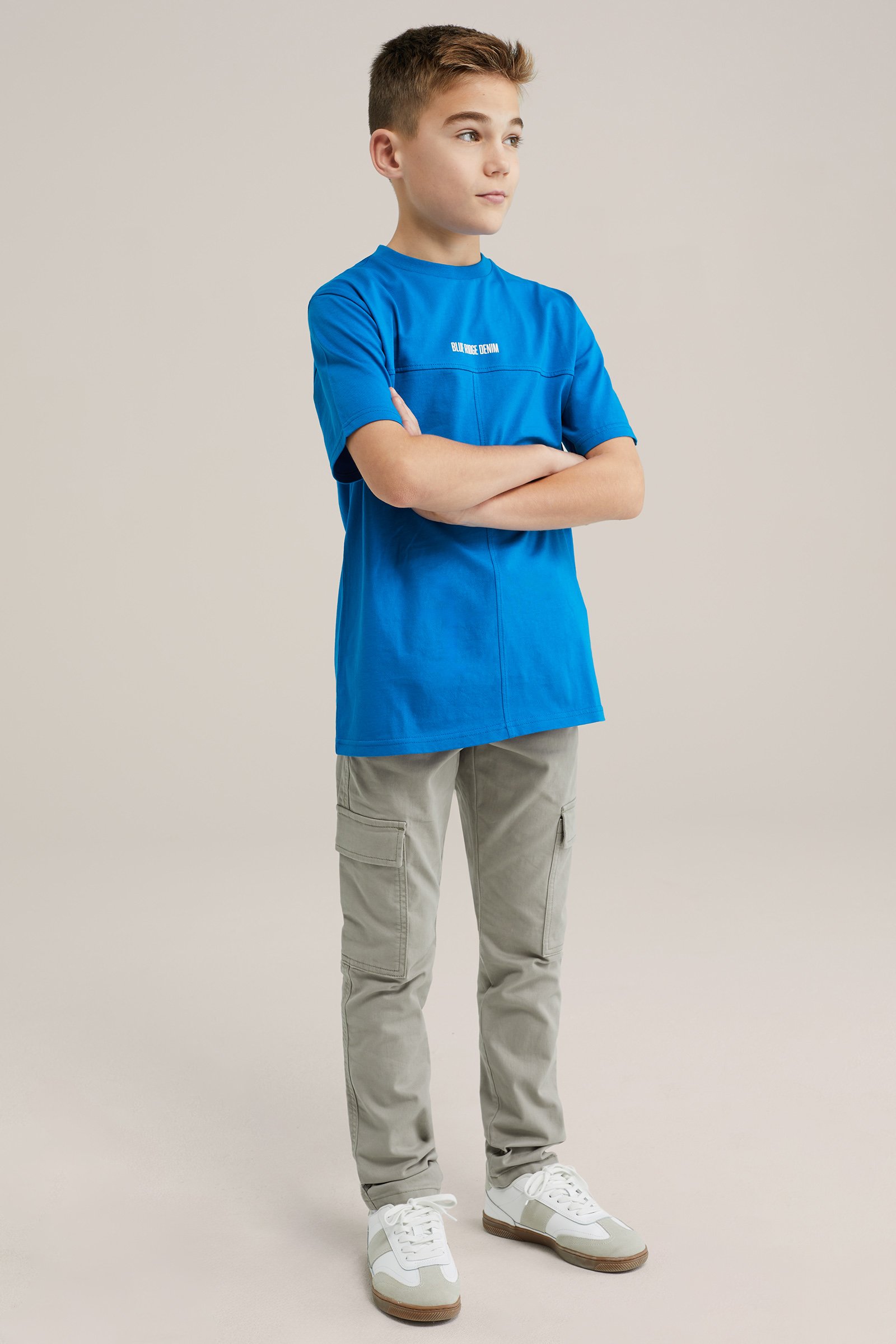 Jongens T-shirt met opdruk Blue Ridge Donkerblauw