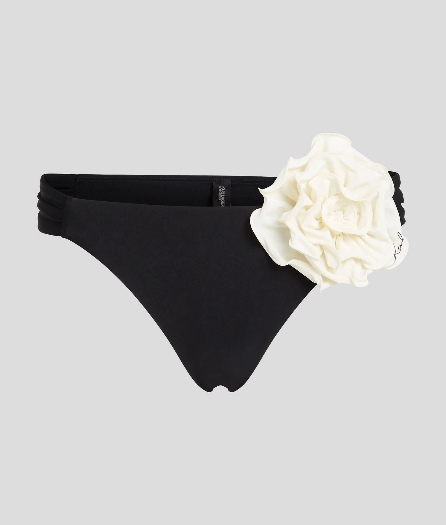 BAS DE BIKINI FLORAL - Noir