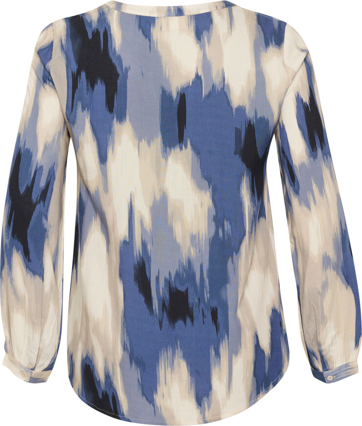 Kaffe Curve KCbella Blouse Blue abstract print