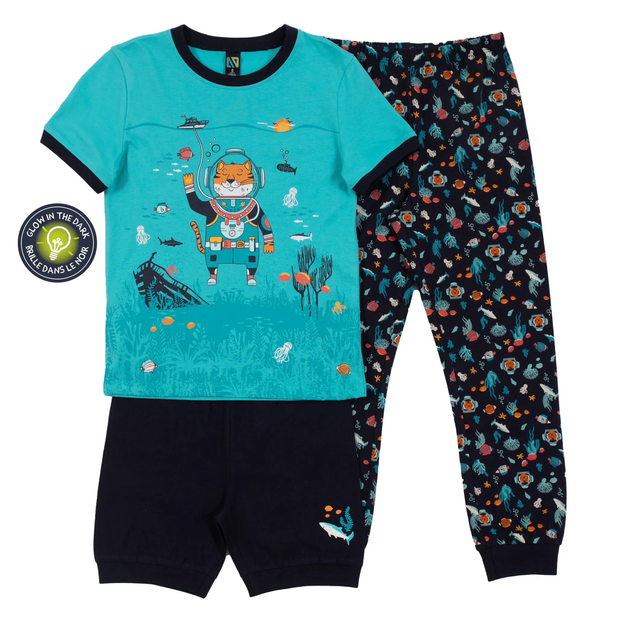 Nanö Pyjama 3 Pièces Tigre 7-12ans