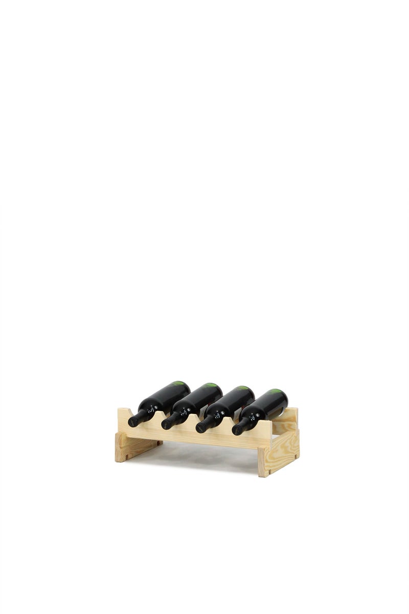 PROREGAL Wijnrek Vinoteca Flex HxBxD 13 x 47 x 29 cm 4 Flessen Massief grenenhout Bruin Geolied