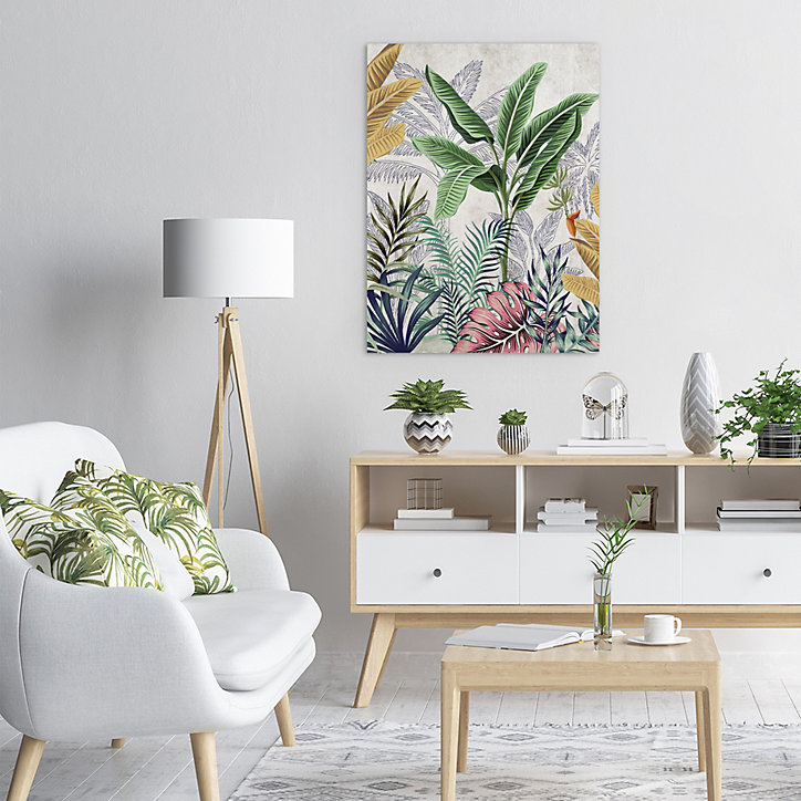 Toile jungle multicolore Dada Art l.60 x H.80 cm