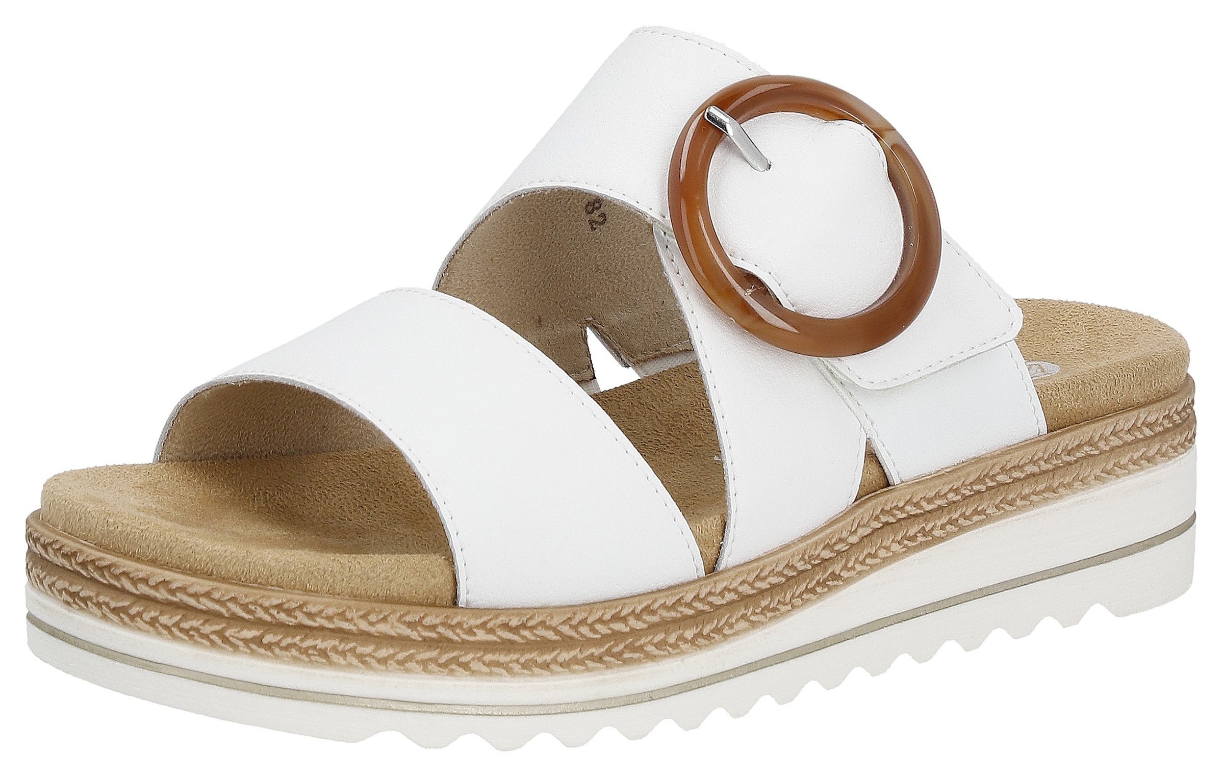Remonte Pantolette  , Keilabsatz, Sommerschuh, Schlappen mit Zierschnalle