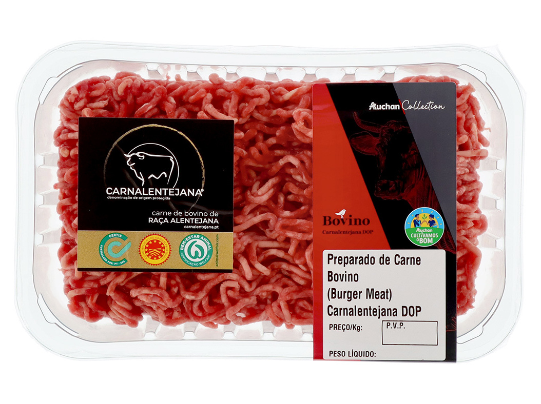BOVINO CARNALENTEJANA DOP PREPARADO DE CARNE PICADA AUCHAN CULTIVAMOS O BOM 400GR