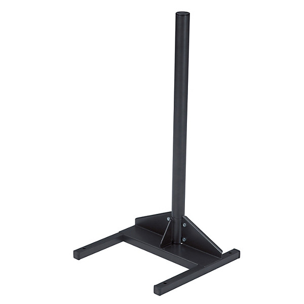 Poteau sur socle anthracite pour support sac poubelle