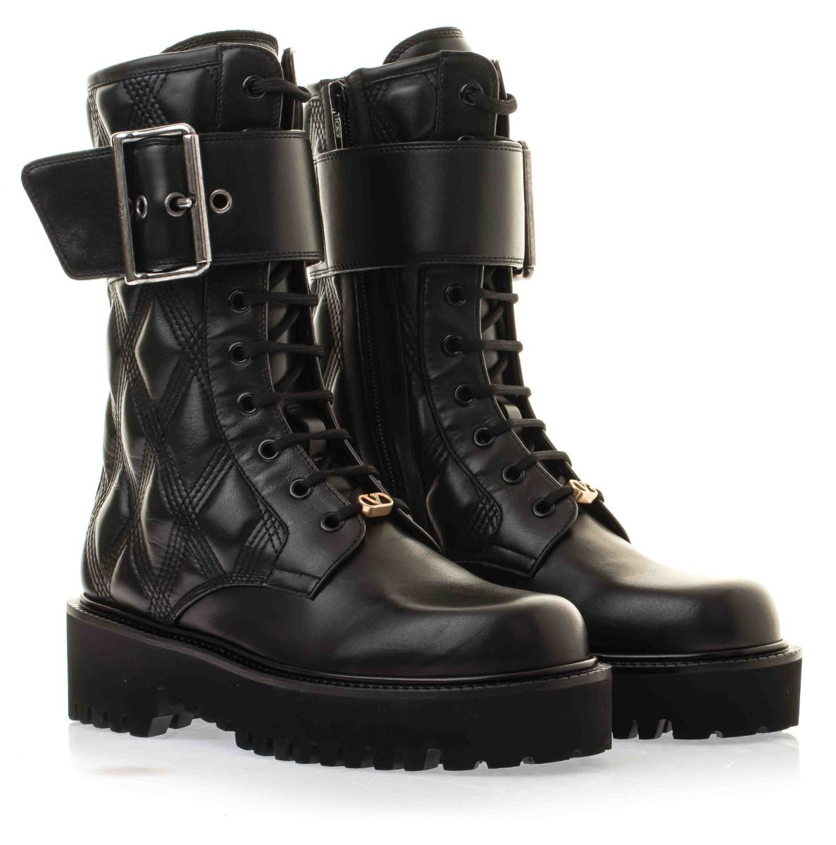 Valentino Garavani Quiltie 67 Combat Boot