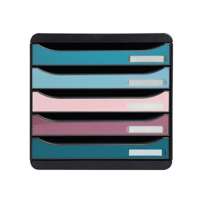 Exacompta Skandi - Module de classement 5 tiroirs - couleurs assorties