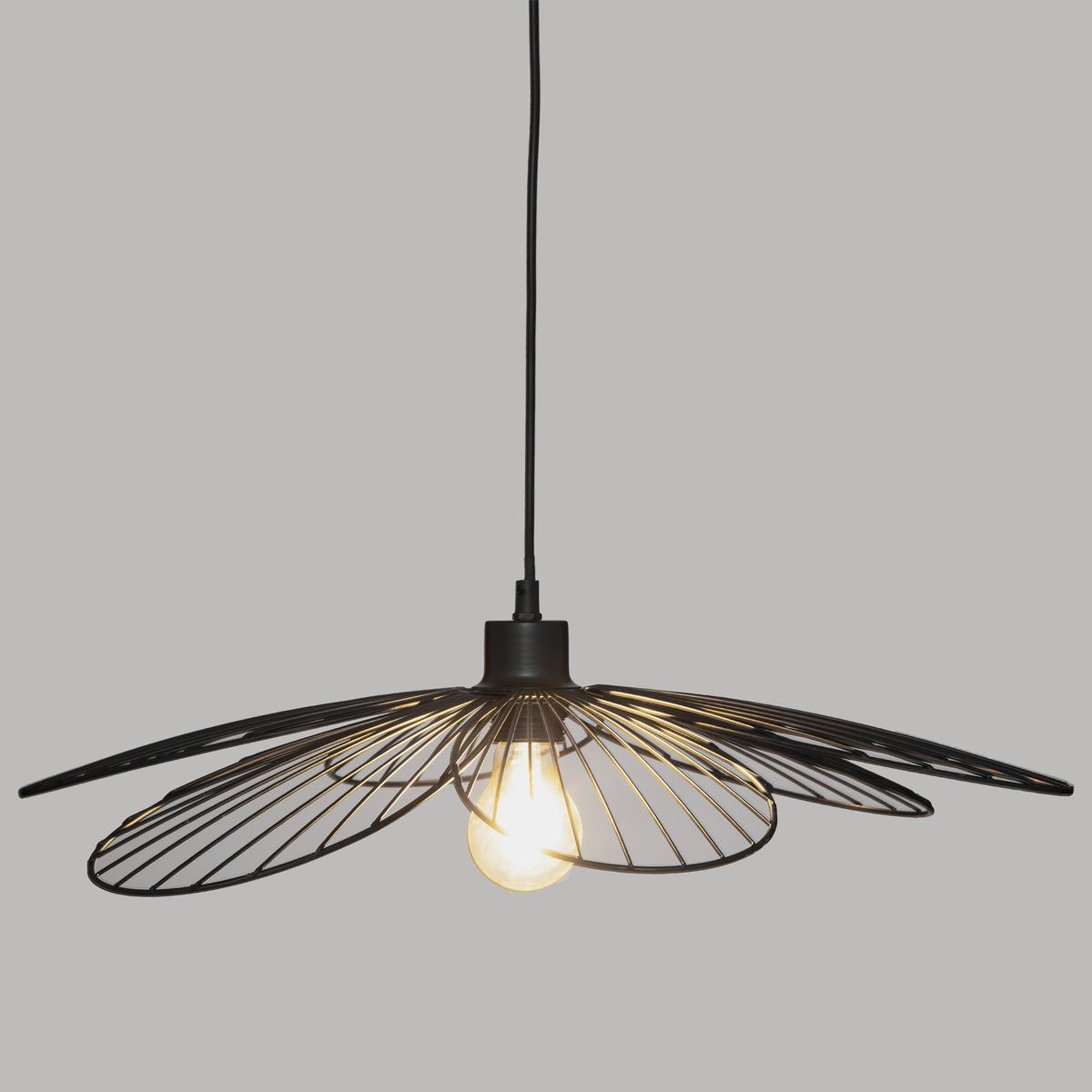 SUSPENSION METAL FLEUR NOIR D.57CM