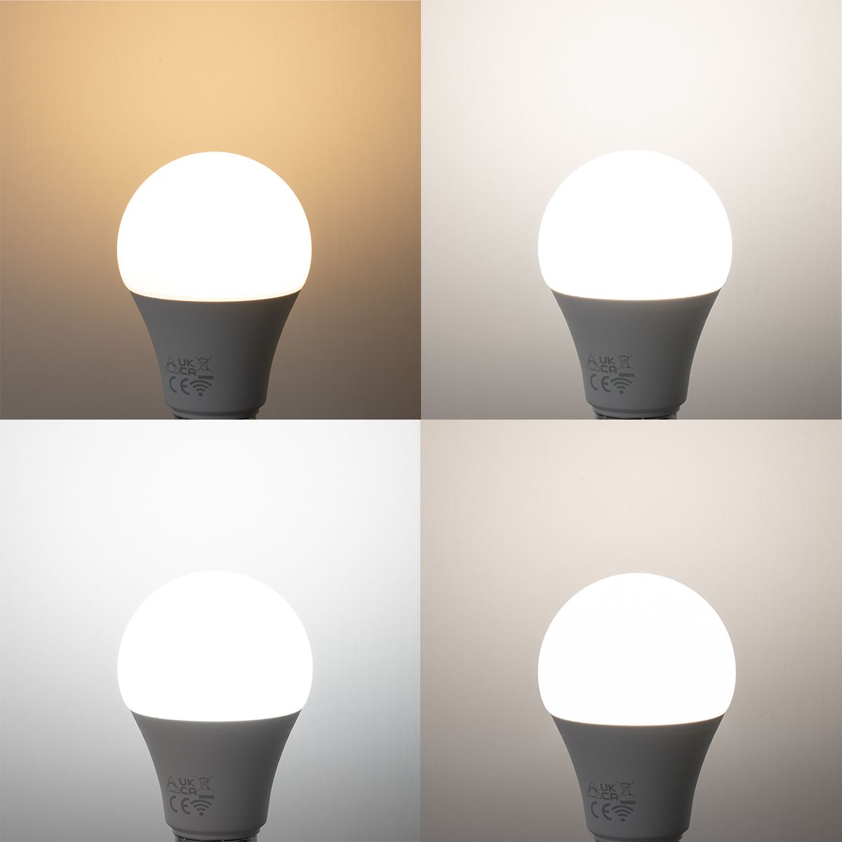 Set van 5 Smart E27 LED lampen A60 mat RGBW 9W 806 lm 2700-6500K