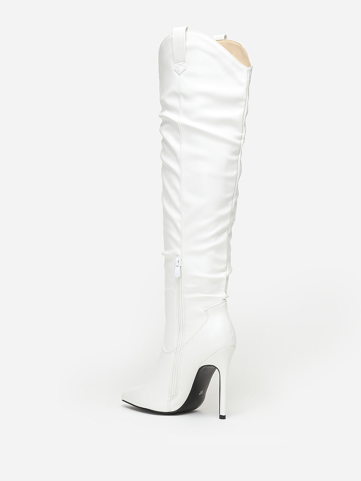 Bottes pointues à talon aiguille- Blanc