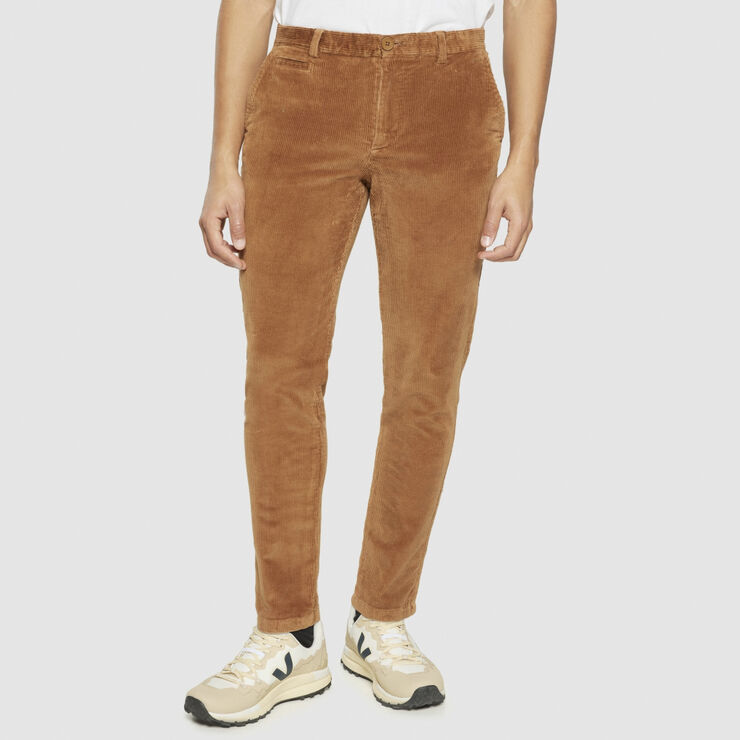 Knowledge Cotton Apparel CHUCK regular 8-wales corduroy chino pants - GOTS/Vegan Dachshund