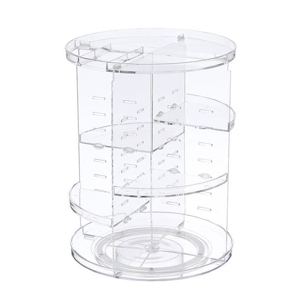 Roterbar gennemsigtig make-up stander 29,5x23cm