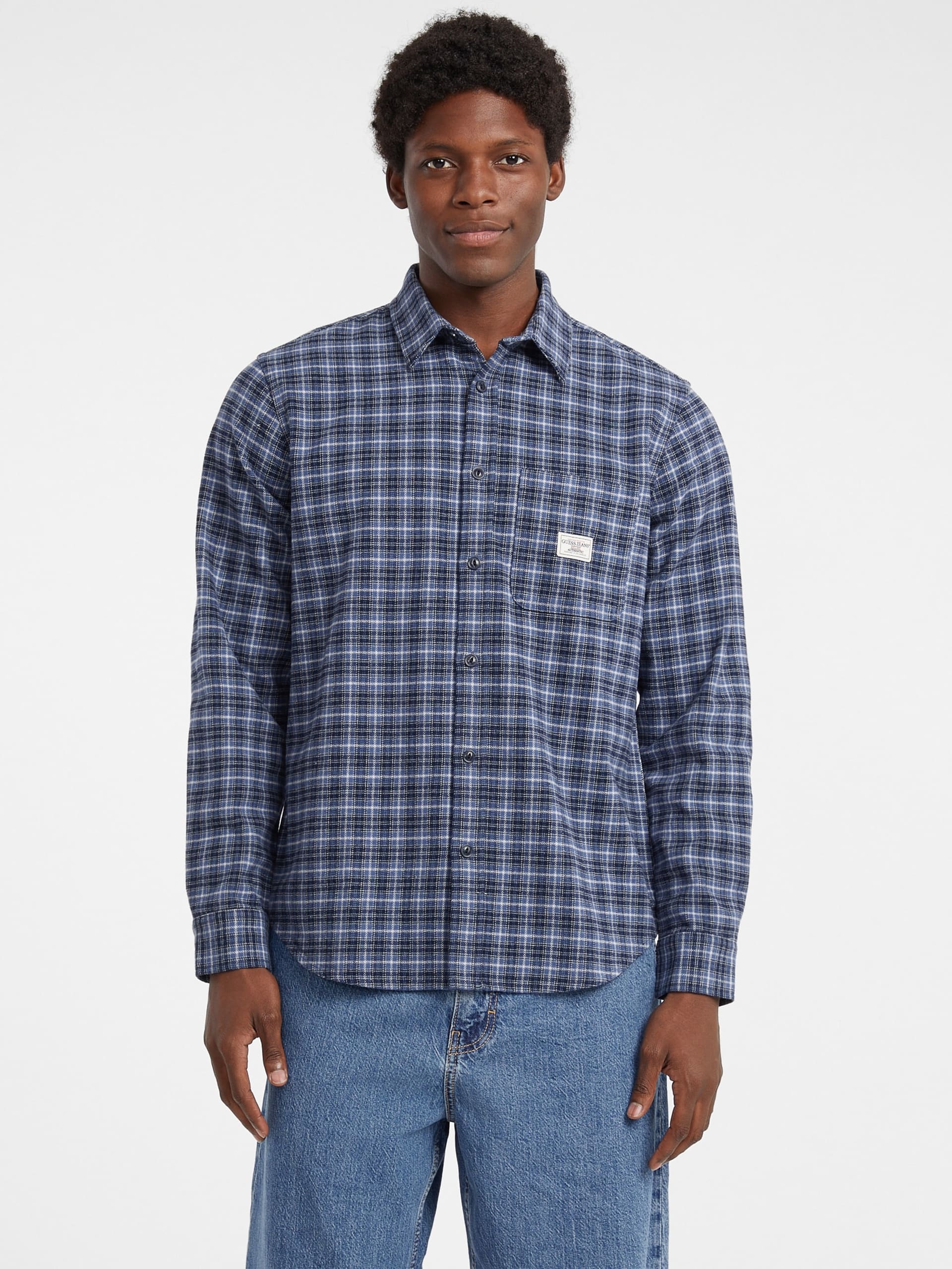 Camisa de flanela com bolso