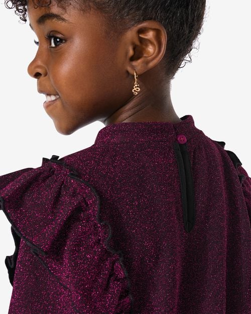 robe fille à volants  rose