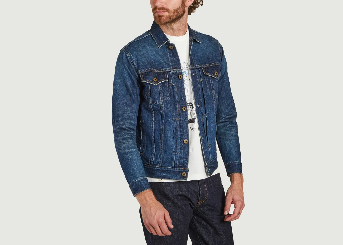 Veste en jean coupe droite Japan Blue Jeans