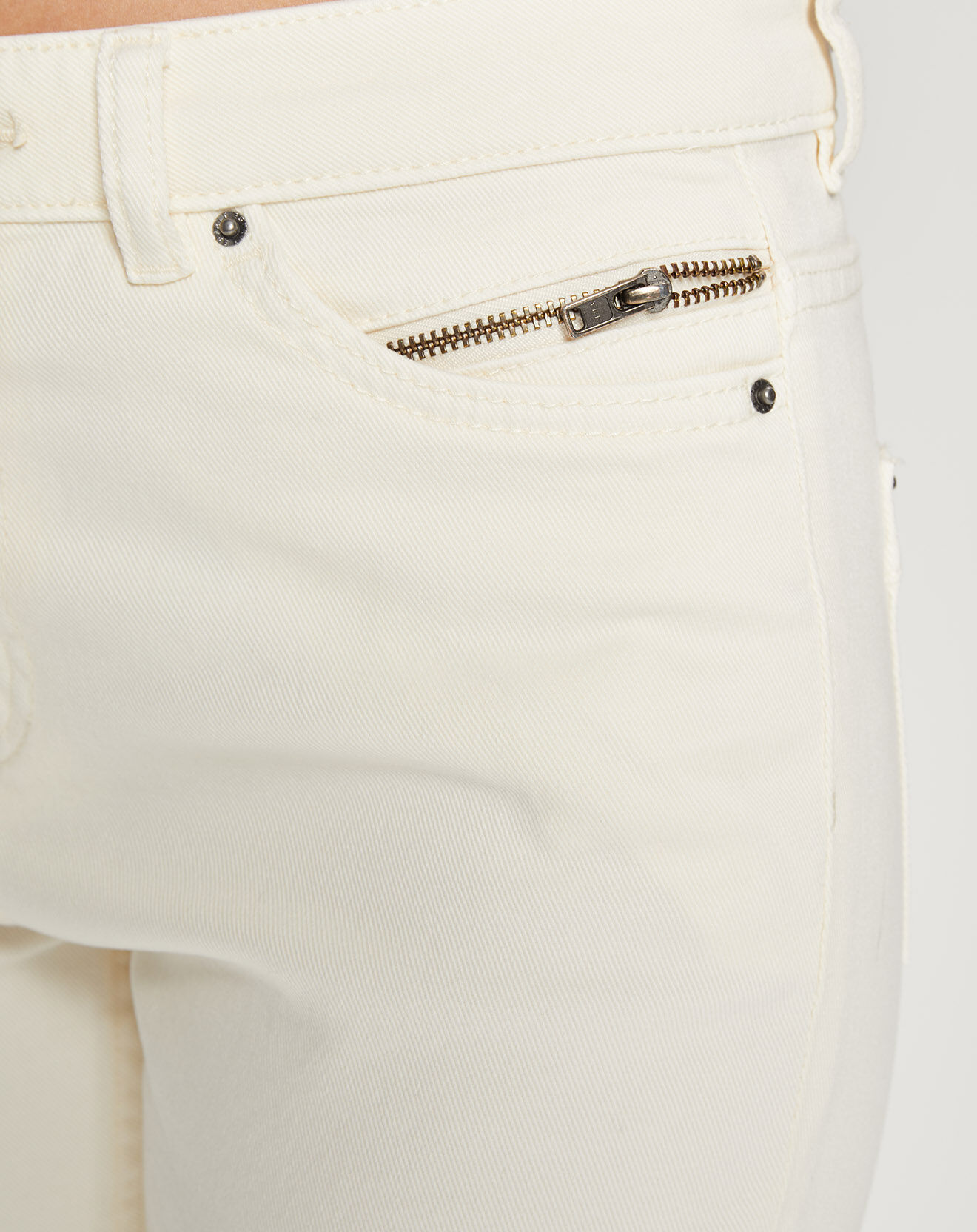 Esprit Jean Slim en Toile de coton blanc
