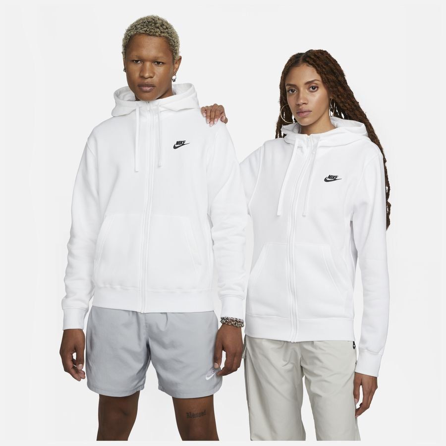 Nike Sweat à Capuche NSW Club Fleece FZ - Blanc